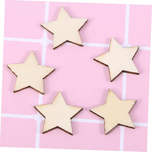 FUNOMOCYA 200pcs Star Wooden Nativity Ornaments Unfinished Wooden Star Ornaments Unfinished Wood Slices Wood Star Cutouts to DIY Star Decor Wooden FUNOMOCYA