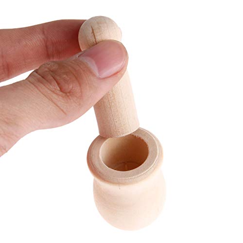 10PCs Wood Peg Dolls Wooden Figures, Mini People Unfinished Wooden DIY Craft Toy Set Decoration Unpainted Blank Wooden Peg People, Nesting Set Peg Yetaha