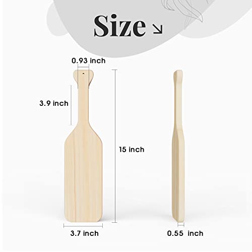 15" Inch Greek Fraternity Paddle, Solid Sorority Wood Paddle, Unfinished Pine Wooden Paddle, 1Pack NUEVEN