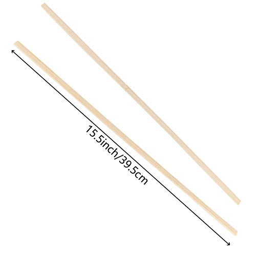 ZOENHOU 500 PCS 15.5 Inch Natural Bamboo Sticks for Crafts, Wooden Craft Sticks, Bamboo Sticks for Parol Making Molding Building Supplies ZOENHOU