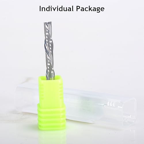 Hozly Downcut Bit 1/8" Shank Down Cut Spiral CNC Router Bits End Mill Tungsten Carbide Milling Cutter Set 2 Pack HOZLY