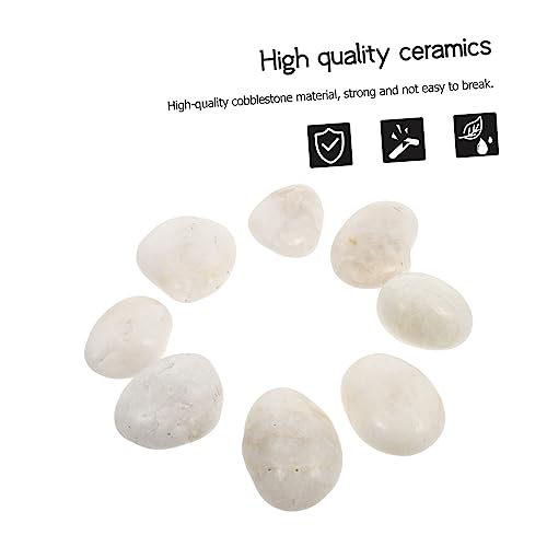 SEWACC 8Pcs Painting Stone Pebbles Rocks Stones Bundle River Painting Kindness Rocks Decoration Pebble Flat Pebble River Polished Pebbles Decorative SEWACC