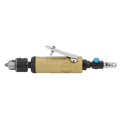 3/8 Straight Pneumatic Drill 22000rpm Air Power Drill High Speed Pneumatic Drilling Engraving Polishing Tool with Adjustable Inlet Valve Wrench Chunk Walfront