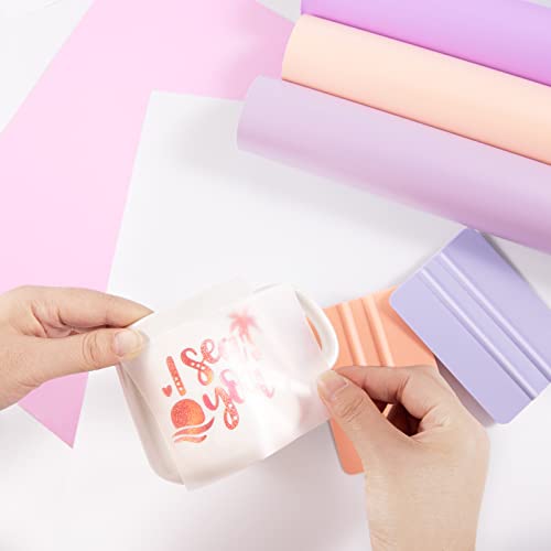 Craft Vinyl Tool Kit Coral and Purple Squeegee for Adhesive Vinyl Decal Sticker Application 2 PCS/Pack VACREER