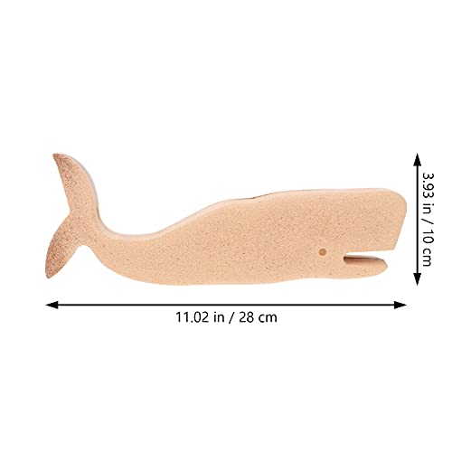 PartyKindom 1Pc Whale Ornament Whale Wooden sea Animal Decors DIY Wood Ornaments Wooden Whale Sculpture Wood Carving Sculpture Wooden Whale Decor PartyKindom