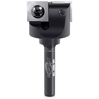 CNC Spoilboard Surfacing Router Bit, 1/4" Shank 1" Cutting Diameter, Carbide Insert Slab Flattening Router Bits Planing Bit Wood Planer Bit