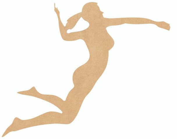 Volleyball Player Spiking, Unfinished Craft Shape 22" 1/4" MDF Cutout NEXTCraft