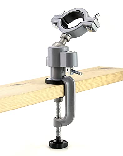 QWORK Bench Clamp Vise, 360 Degree Universal Electric Drill Stand Grinder Holder Bracket for Jewelry Making, Table Electric Drill Household QWORK