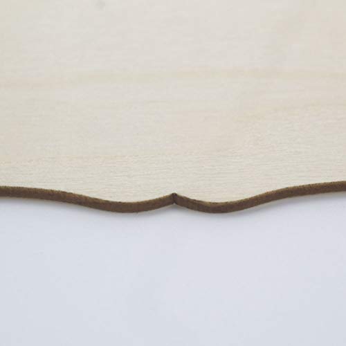 JANOU 3pcs Unfinished Wood Sign Blank Hanging Wooden Plaque DIY Craft Project Wood Sign with Rope Door Wall Art Decorative, Style 3, 9x6.5'' JANOU