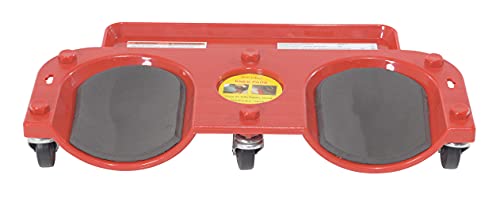 Vestil KNEE-D Rolling Knee Dolly with Foam Cushioned Knee Cups, 350 lbs Capacity, 10" Length, 20-1/4" Width , Red Vestil
