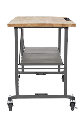 COSCO SmartFold Portable Workbench/Folding Utility Table (Gray Steel Frame) Cosco
