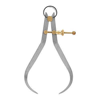 Outside Spring Caliper, Boomerang Leg External Caliper Divider Set with Copper Fitting, Spring Caliper for Woodworking Turning Lathe Projects(190mm /