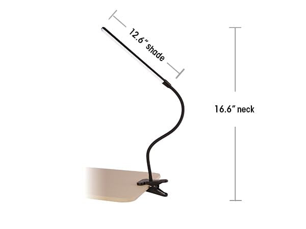 OttLite Clip-On LED Easel Lamp with ClearSun LED Technology - Sturdy Clip Light with On/Off Switch Cord - Adjustable & Flexible Neck for Precise OttLite