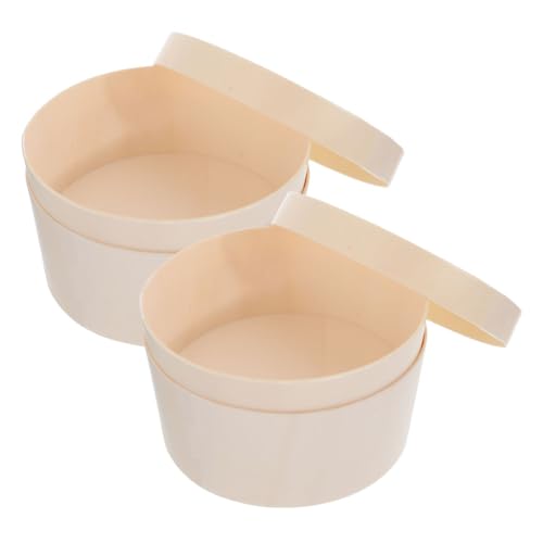 Ciieeo 18.8CM Unfinished Round Box DIY Round Unfinished Wooden Boxes Mini Round Wooden Box Storage Wooden Box for Jewelry Box Craft Kit for Kids Ciieeo