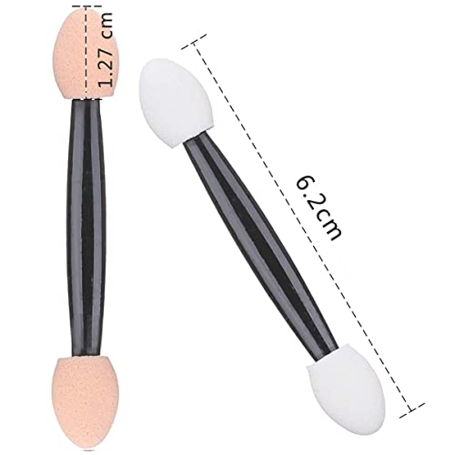 Akstore Disposable Dual Sides Eye Shadow Sponge Applicator Eyeshadow Brushes Makeup Brush (30PCS-Black) Akstore