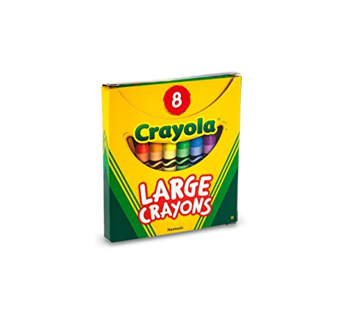 Crayola Large Crayons - Assorted (8 Count), Giant Crayons for Kids & Toddlers, Ages 2+ Crayola