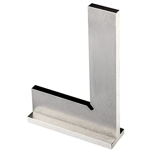 Precision Machinist Square 3 Inch Engineer Square 90 Degree Right Angle Ruler Ground Hardened Steel with Seat 3 x 2 Inch Boomgood