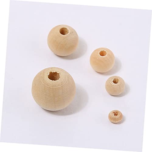 Tofficu 20pcs Unfinished Wood Beads Wood Beads Bracelet Making Round Beads Beaded Jewelry Wood Loose Beads Jewelry Making Charms Wood Craft Beads Tofficu