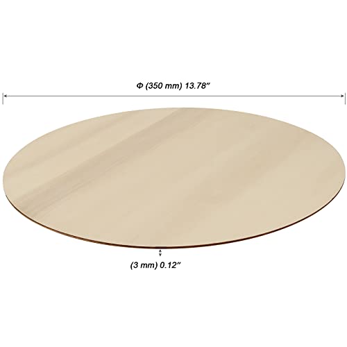 MOUYAT 10 Pack 14 Inch Round Wood Circles, 1/8 Inch Thick Unfinished Wooden Plywood Slices Discs for Crafts DIY, Door Hanger, Wood Burning, Christmas MOUYAT