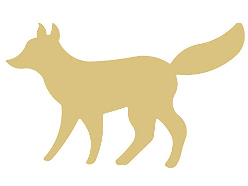 Fox Cutout Unfinished Wood Nursery Decor Home Decor Kids Room Nature Door Hanger MDF Shape Canvas Style 1 Diverse Woodworking