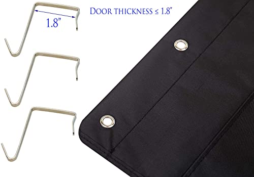 ZENXUS Hanging Organizer, 12x12 Paper Storage, Deep Pocket Vinyl Holder, for Cardstock, Scrapbook, Craft Paper, Cut Mat, 6 Door Hooks Included, ZENXUS