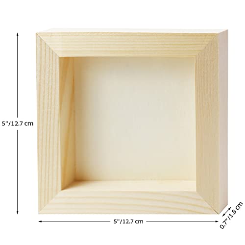 FSWCCK 10 Pcs 5x5 Wood Panel Boards, Unfinished Wood Canvas Wooden for Crafts, Painting Canvas, DIY Art Projects, Pouring, Arts Use with Oils, FSWCCK