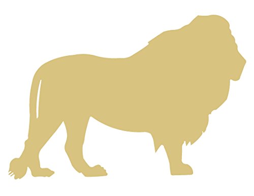 Lion Cutout Unfinished Wood Animal Zoo Wildlife Safari Door Hanger Kids Craft MDF Shaped Canvas Style 1 Diverse Woodworking