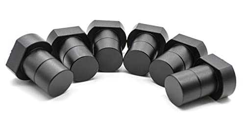 6 Pack Bench Dogs Bench Dog Clamp Woodworking Accessories For 3/4 Inch Workbench Dog Hole With Non-Slip Pad Aluminum Alloy MFT stops (19mm) ViewReal