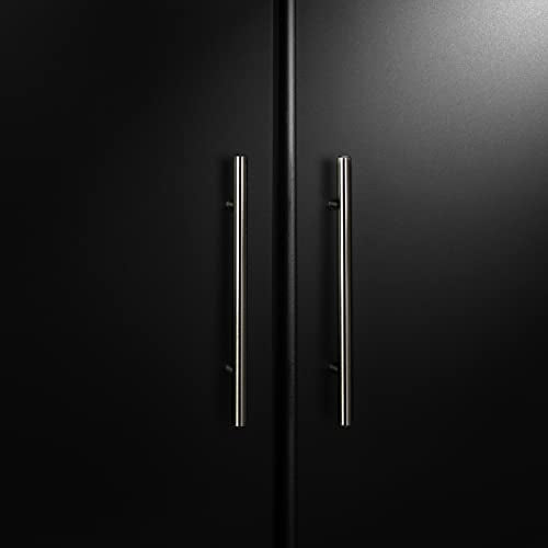 Prepac Elite Functional 2-Piece Garage Cabinets and Storage System Set J, Simplistic Garage Closet Shop Cabinets 16" D x 64" W x 65" H, Black, Prepac