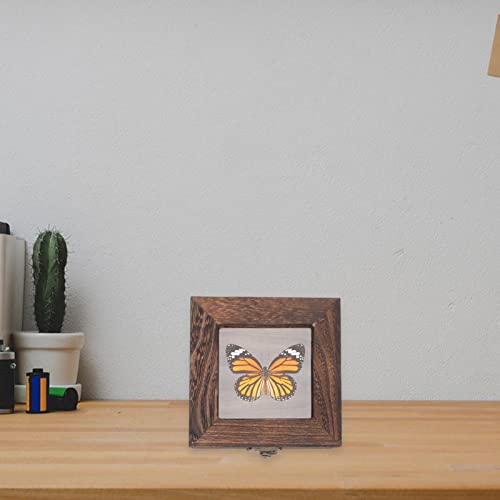 Mipcase Wood Glass Top Jewelry Display Case Accessories Storage, Wooden Jewelry Tray for Collectibles, Home Organization Box with Metal Clasp and Mipcase