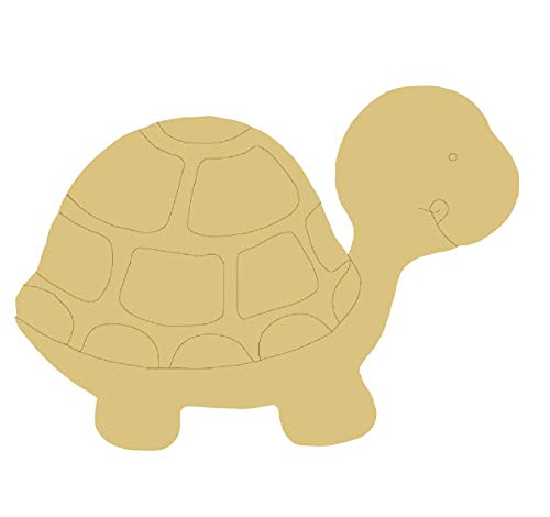 Turtle Design by Lines Cutout Unfinished Wood Winter Coloring Book Door Hanger MDF Shape Canvas Style 3 (6") Diverse Woodworking