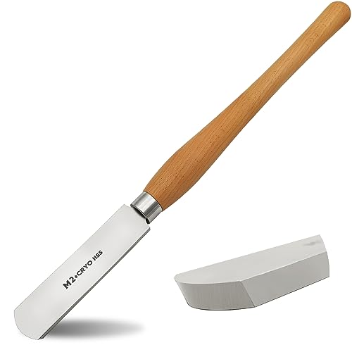 UF-SHARP 1.5 inch Round Nose Scraper, M2 Cryo High Speed Steel Wood Turning Tools with Beech Wood Handle UF-SHARP