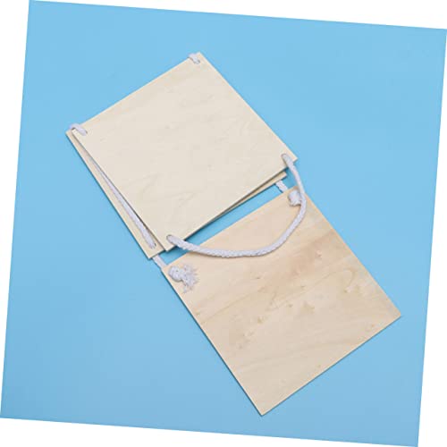 FUNOMOCYA 2 Pcs Rustic Wood Plaque Unfinished Wood Plaque Wood Embellishments for Crafts Store Wood Plaque Wall Display Board Blank Wooden Hanging FUNOMOCYA