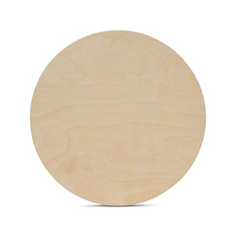 Wood Circles 12 inch 1/2 inch Thick, Unfinished Birch Plaques, Pack of 5 Wooden Circles for Crafts and Blank Sign Rounds, by Woodpeckers Woodpeckers