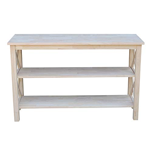 International Concepts Hampton Console or Sofa Table Unfinished IC International Concepts