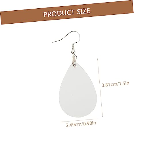 VILLCASE 2 Sets Sublimation Wood Earrings Blanks Unfinished Wooden Earrings Earring Making Kit Rubber Earring Backs Wood Blank Earrings Decorative VILLCASE