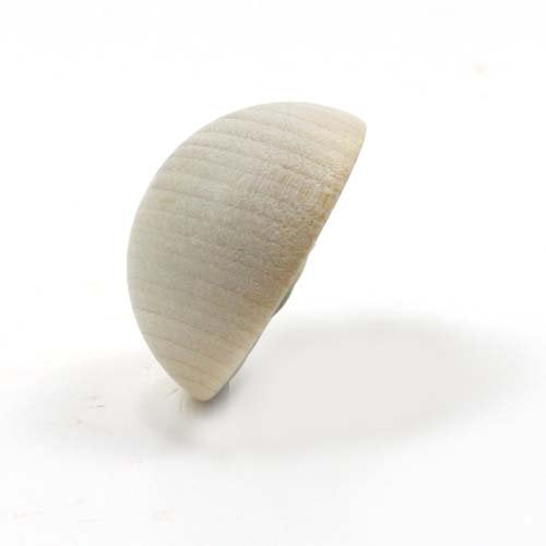 Mylittlewoodshop Pkg of 12 - Split Ball - 1-1/2 inches in diameterand 3/4 inch thick unfinished wood (WW-CPB150-12) Unique Wood Shapes