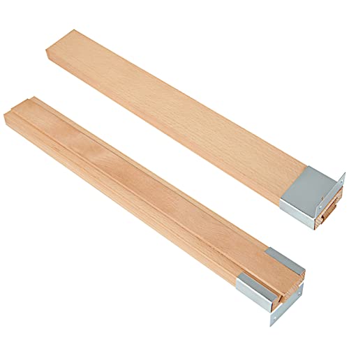 DAJAVE 6PCS 16 Inch Wood Drawer Slides with Metal Slide Glides, Classic Traditional Wood Center Guide Track Mount Drawer Glides Rails Replacement DAJAVE