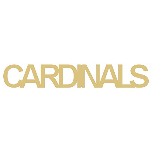 Word Cardinals Cutout Unfinished Wood Sports Decor Home Decor Door Hanger MDF Shape Canvas Style 1 (18") Diverse Woodworking