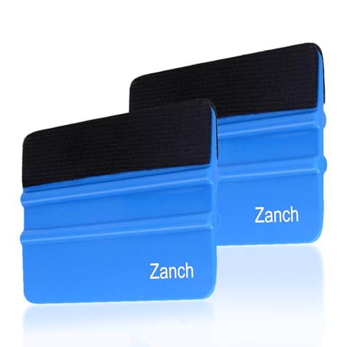 Zanch Felt Squeegee for Vinyl,Plastic Felt Edge Vinyl Squeegee,Graphic Decal Scraper Applicator Tool,Window Tint Squeegee with Black Fabric Felt Edge Zanch