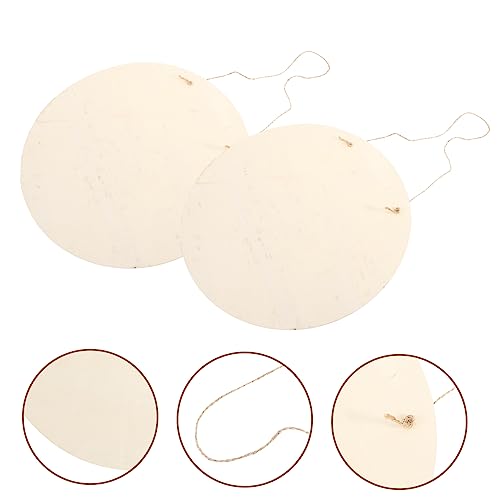 Operitacx 2 Sets DIY Door Hanging Sign Unfinished Wood Sign Unfinished Wood Crafts Blanks Decorative Wood Plaque DIY Crafts Blank Sign Unfinished Operitacx