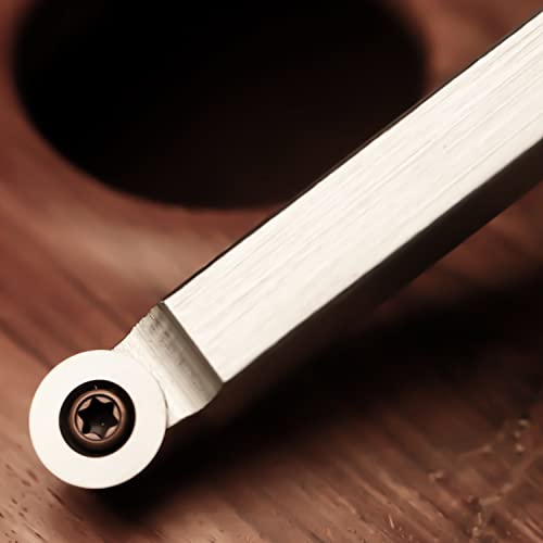 Mini Carbide Tipped Wood Lathe Turning tools Combo set Rougher Detailer Finisher with Wood Handle and Diamond Round Square Carbide Inserts,3pcs Asieg Tool