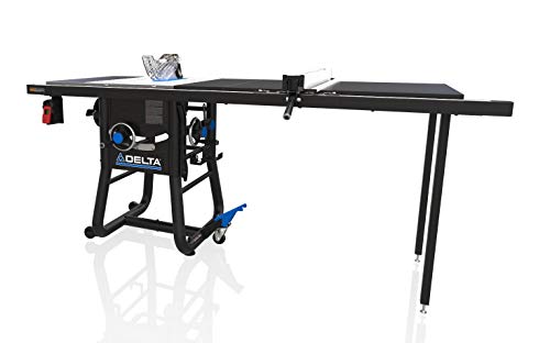 Delta 36-5052T2 Contractor Table Saw with 52" Rip Capacity and Steel Extension Wings Delta