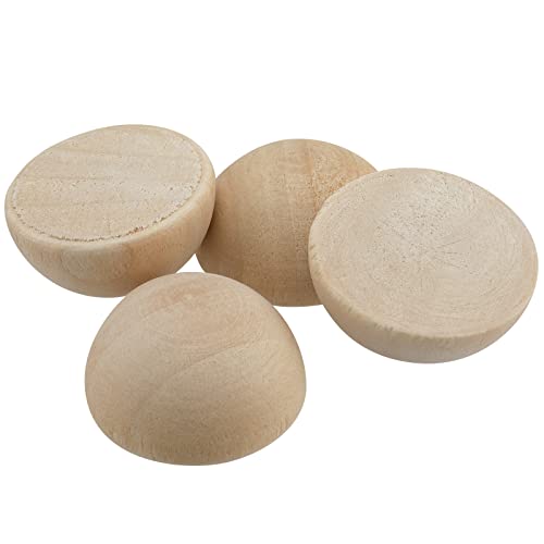 KEILEOHO 300 PCS 1 Inch Half Wooden Beads, Half Round Wooden Balls, Split Wooden Balls Half Sphere Wood Beads for Paint Arts, Craft Projects KEILEOHO