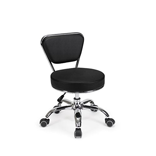 MAYAKOBA Dayton Garage Rolling Seat (Black) Pneumatic, Short Stool with Adjustable Height 13"-15", Perfect for Garage Task, Home Cleaning, Bathroom MAYAKOBA