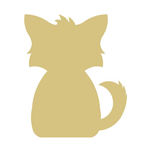 Cat Cutout Unfinished Wood Cat Lover Pet Animal Door Hanger MDF Shape Canvas Style 7 Diverse Woodworking