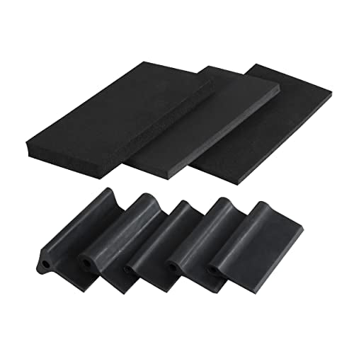 DCT Contour Detail Sanding Grip Pad Wedge Block 8-Pack Set – Flexible Soft Rubber and Foam Sponge Sand Pads Kit for Wood Deadwood Crafted Tools