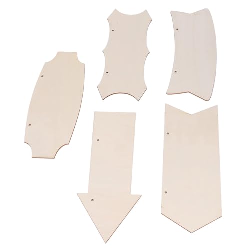 HERCHR Unfinished Wood Ornaments, 10 Pieces Unfinished Wood Sign Unfinished Wood Crafts Wood Blocks for Crafts Unfinished Unfinished Wood Cutting HERCHR