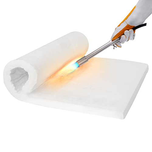 Lyrufexon Ceramic Fiber Insulation, 24"x15.7"x1" Thick, 2600F Fireproof Insulation Blanket for Wood Stove Baffle, Fireplace, Pellet Stove, Chimney, Lyrufexon