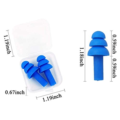 Ear Plugs for Sleeping,16 Pairs Noise Canceling Soft Reusable Silicone Earplugs Waterproof Noise Reduction Earplugs for Concert,Swimming,Study,Loud AXBUS